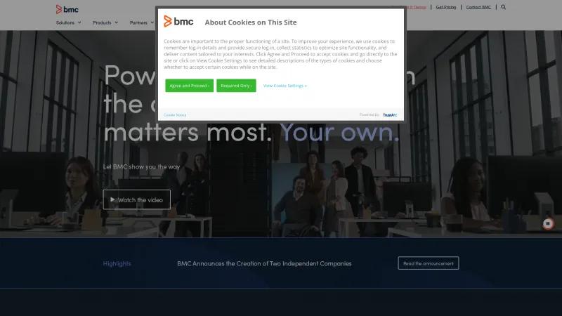 BMC Helix CMDB - Top Mainframe Solutions for Your IT Needs Homepage of BMC Helix CMDB