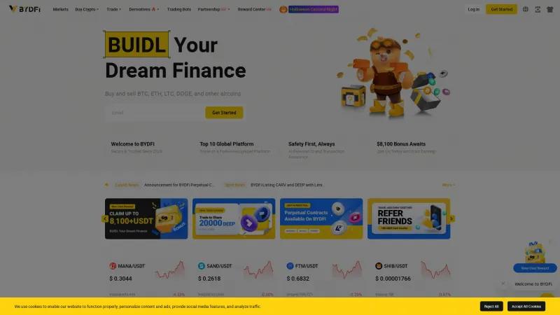 Homepage of BYDFi Homepage of BYDFi